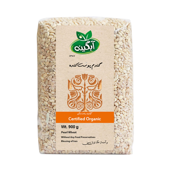 abgineh organic pearl wheat گندم پوست کنده ارگانیک آبگینه